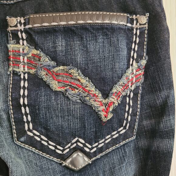 REMETEE Destructed Destroyed Straight Fit Jeans 04RS401 Men's 33‎ x 33 - Picture 11 of 16